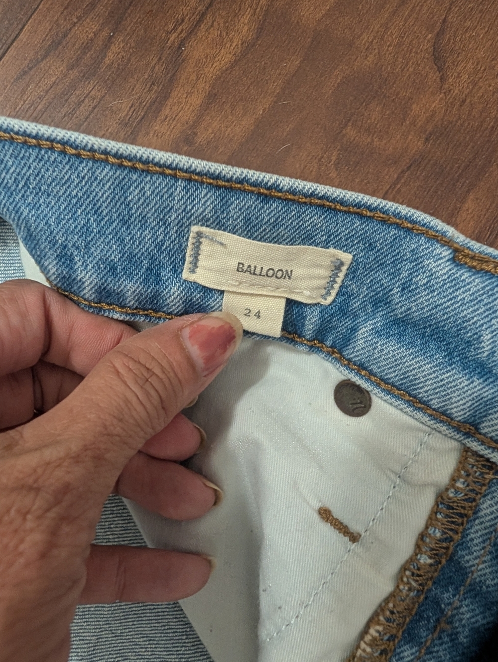 Madewell Balloon Jeans Medium Light Wash Size 24 - Picture 8 of 12
